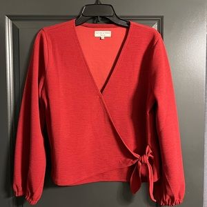 Madewell texture & thread wrap top